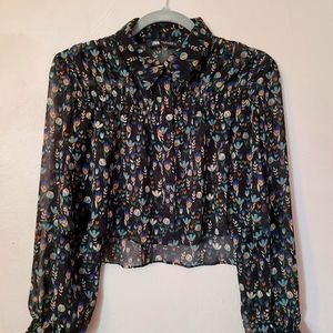 Zara Crop Top, Medium, Floral